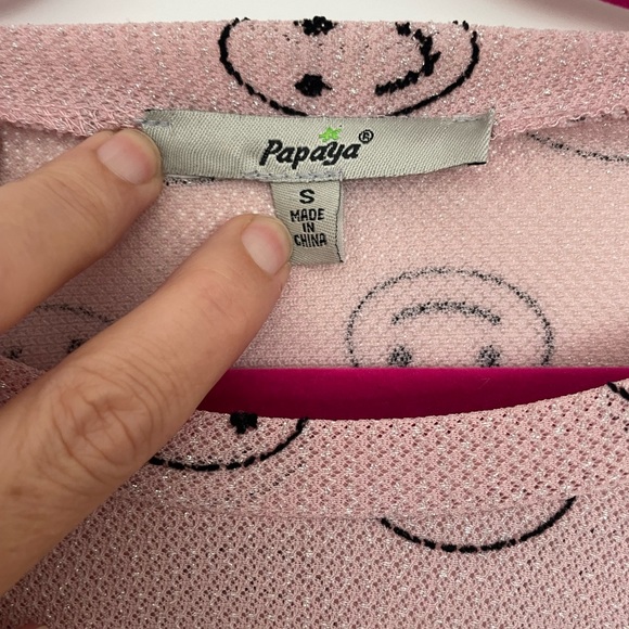 3/$15. Super cute sheer-ish top cute w a tank under or sports bra. Worn twice - Picture 3 of 3